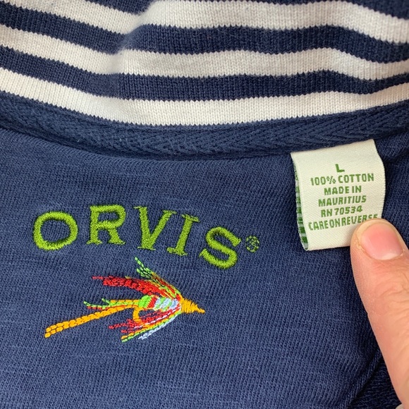 Orvis Large L Men’s Half Zip Pullover Sweatshirt - Picture 4 of 6